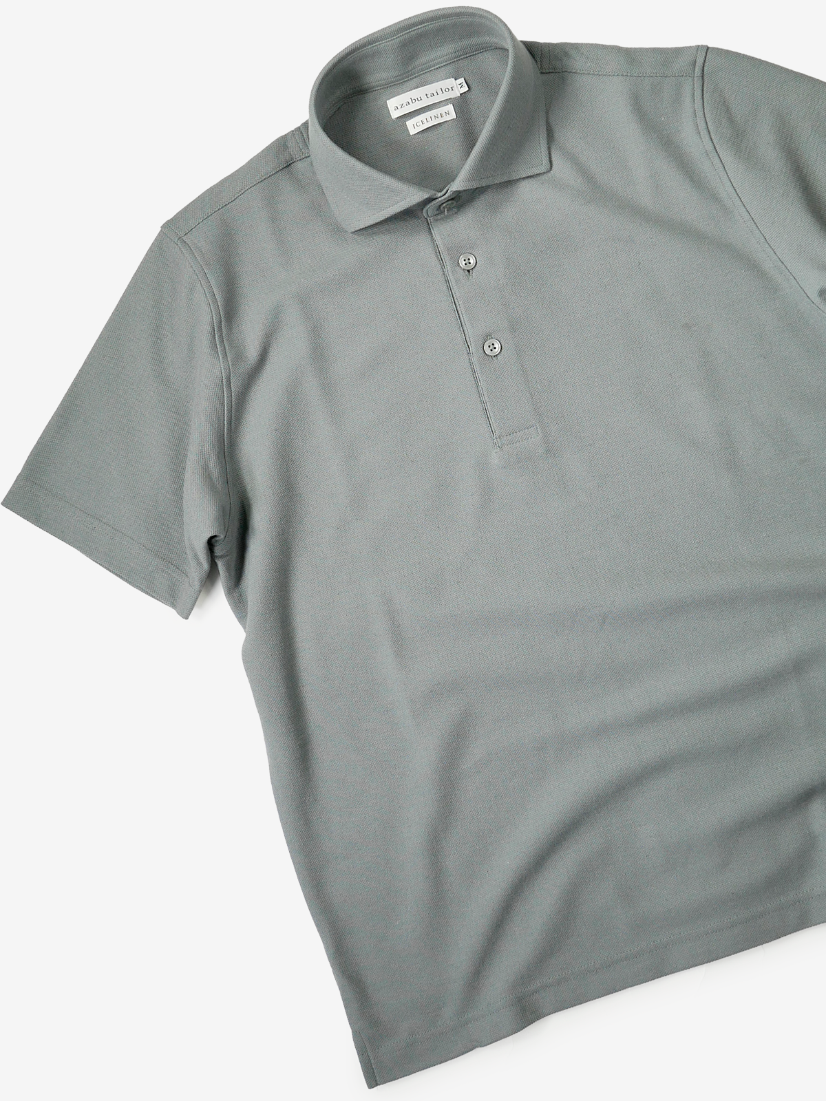 ICELINEN® Polo Shirt｜グレイッシュグリーン