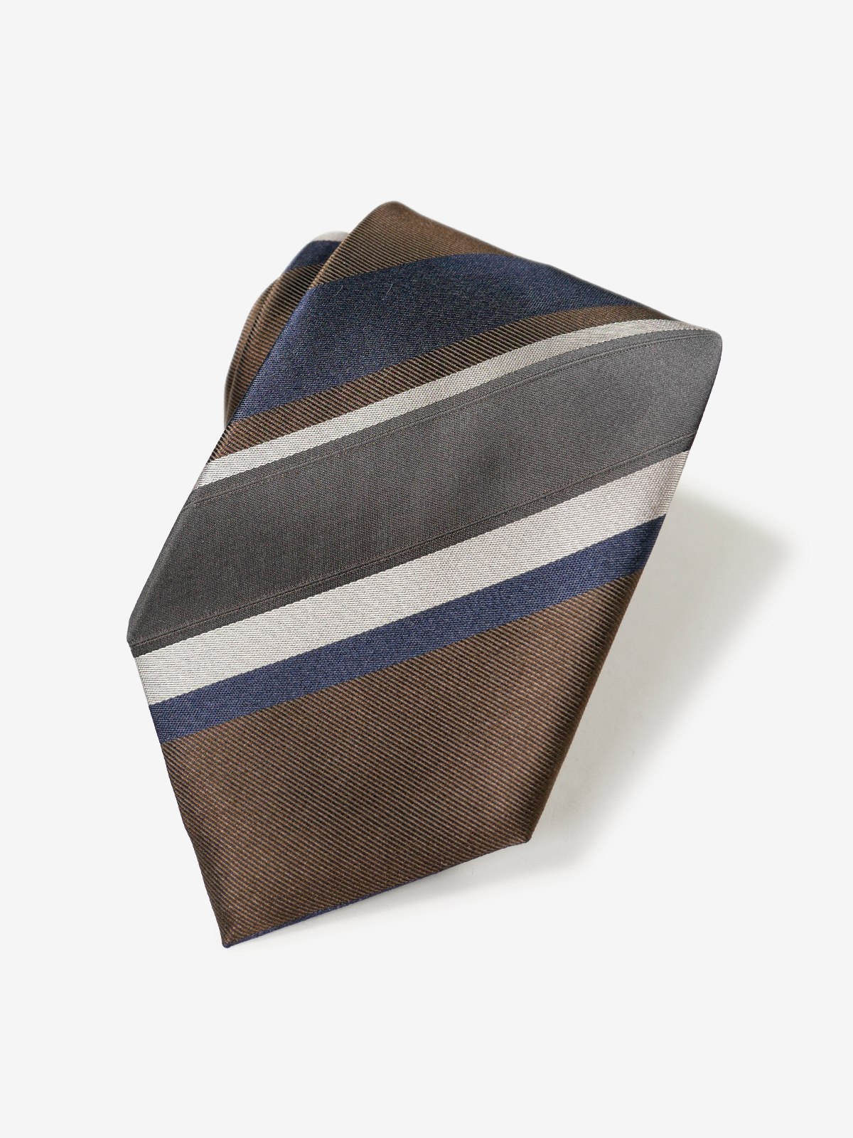 Classico Seta｜Stripe Tie｜ブラウン
