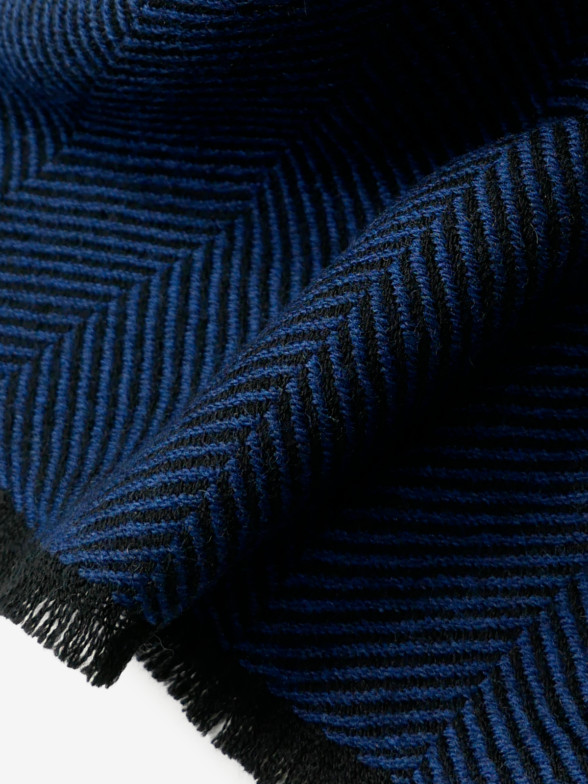 Herringbone Wool Scarf｜ブルー