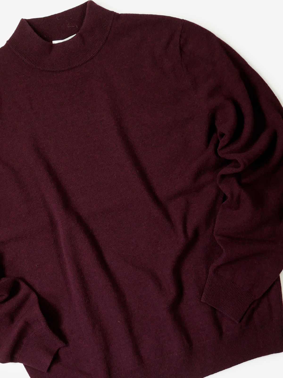 Mock-Neck Sweater｜ボルドー