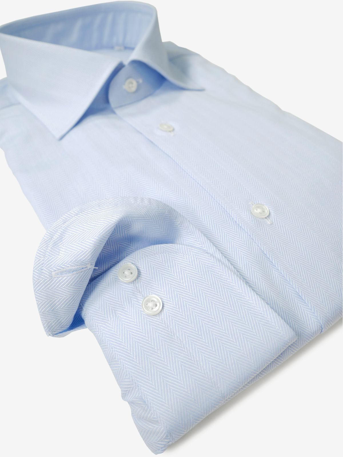 Herringbone Slim Fit Shirt｜サックス