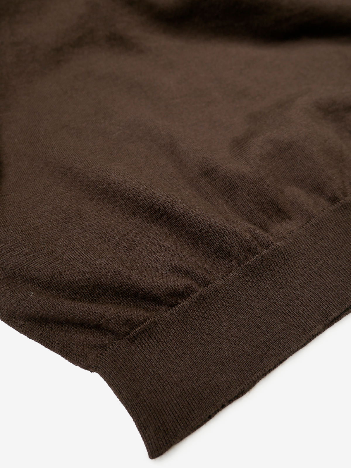 Cotton Knit Skipper Collar Polo Shirt｜ブラウン