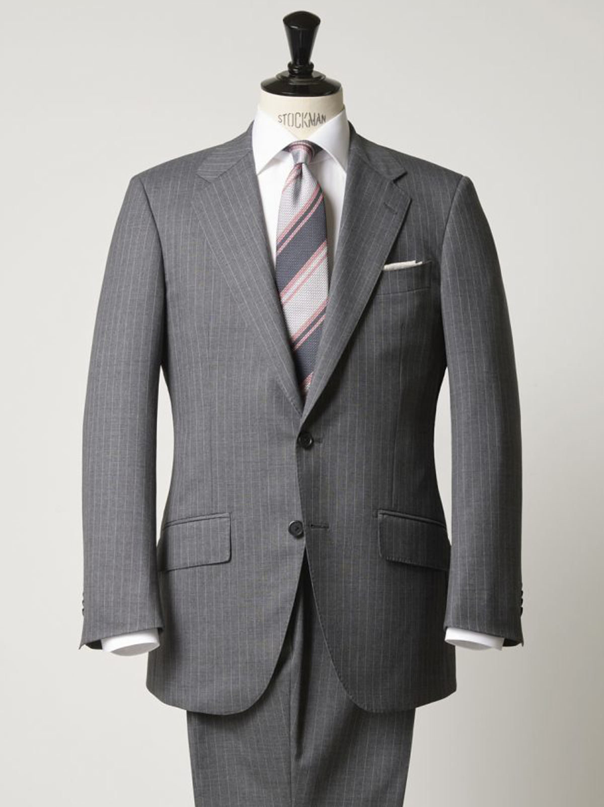 Classico Seta｜Stripe Tie｜グレー