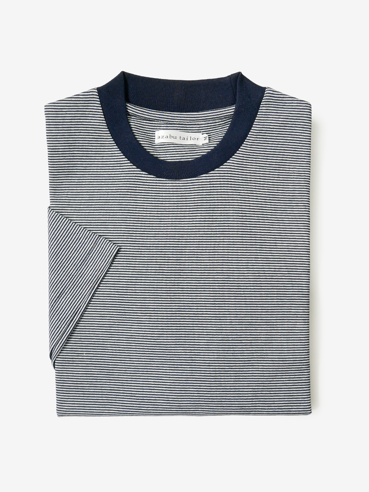 Cotton Striped T-shirt｜ネイビー