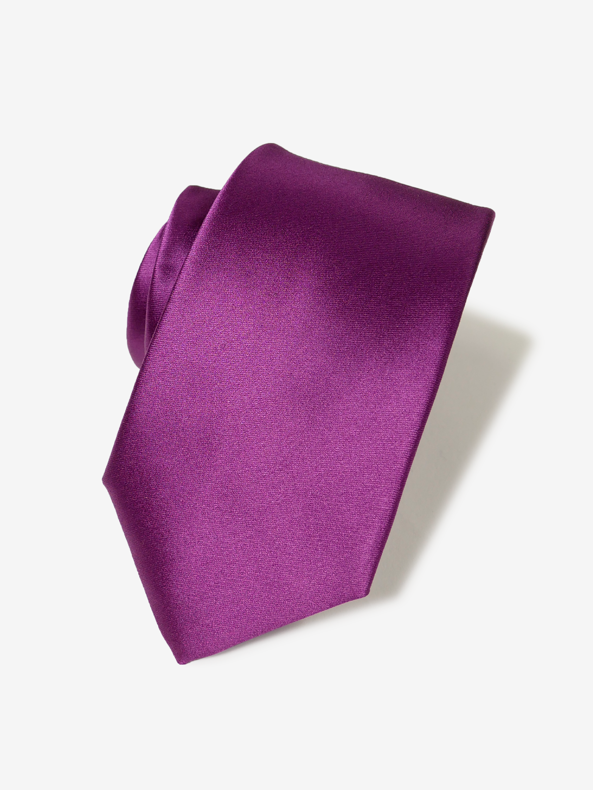 Satin Solid Necktie｜パープル
