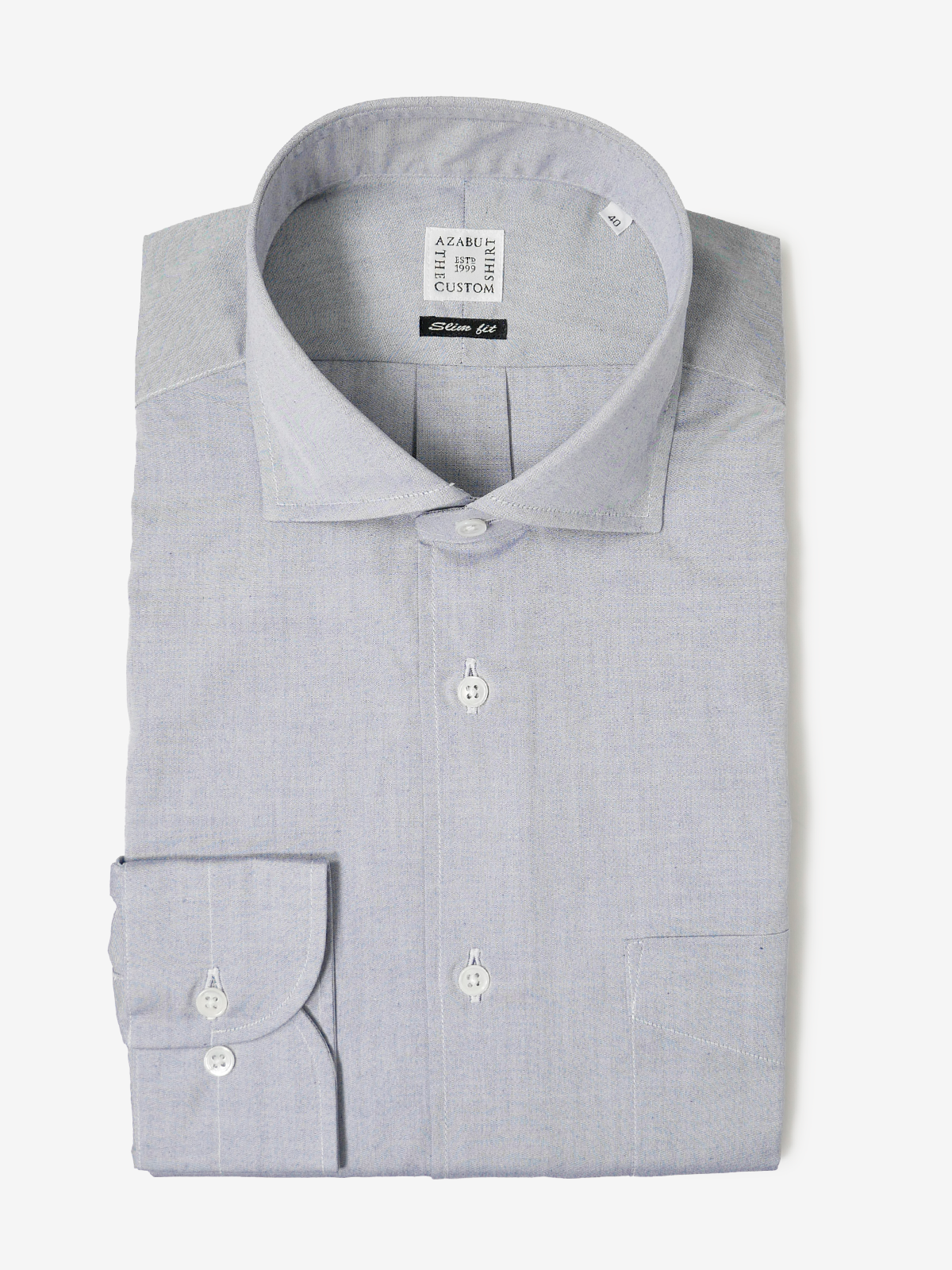 Chambray Slim Fit Shirt｜グレー