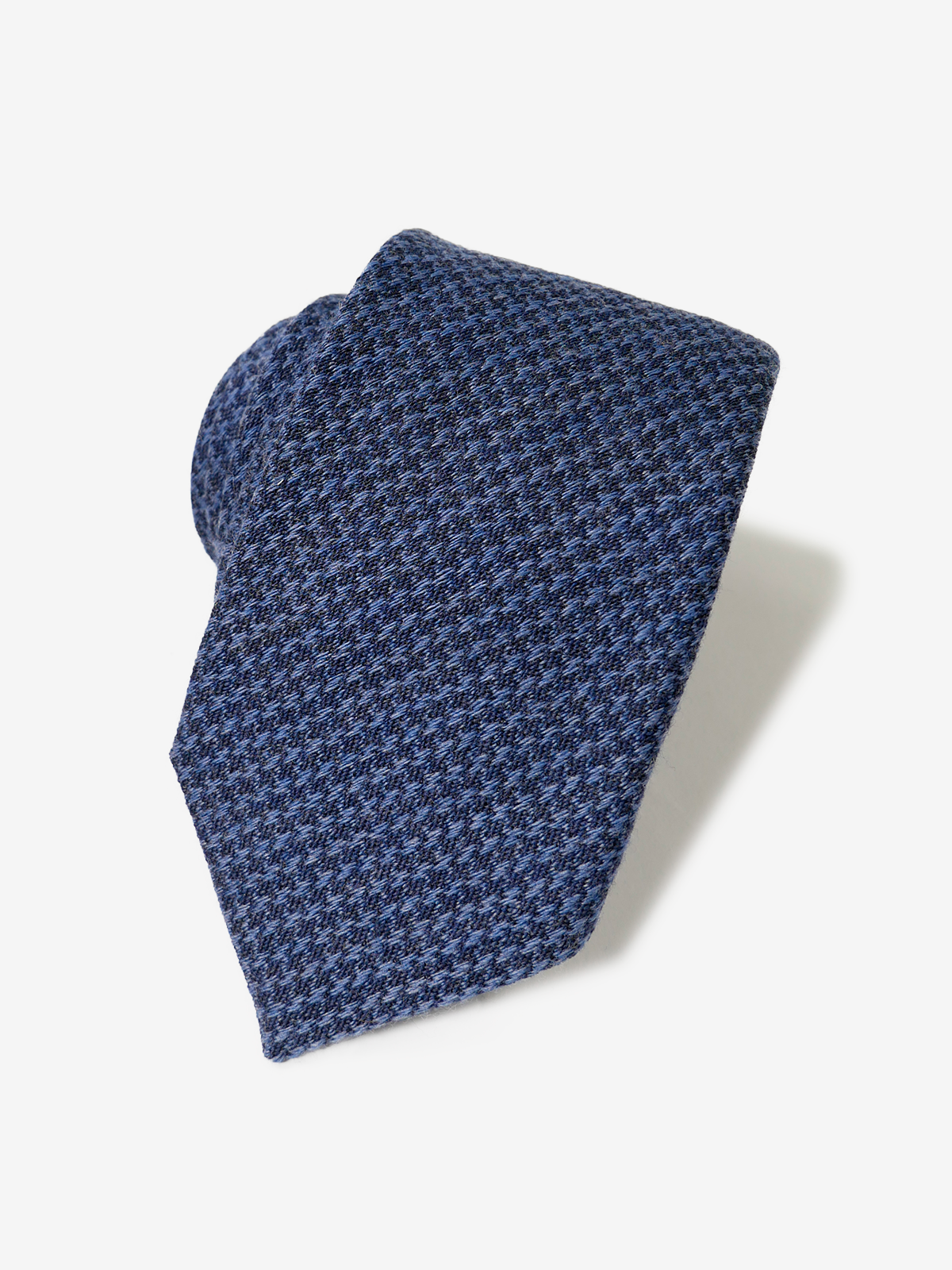 FRANCO BASSI｜Houndstooth Wool Tie｜ブルー
