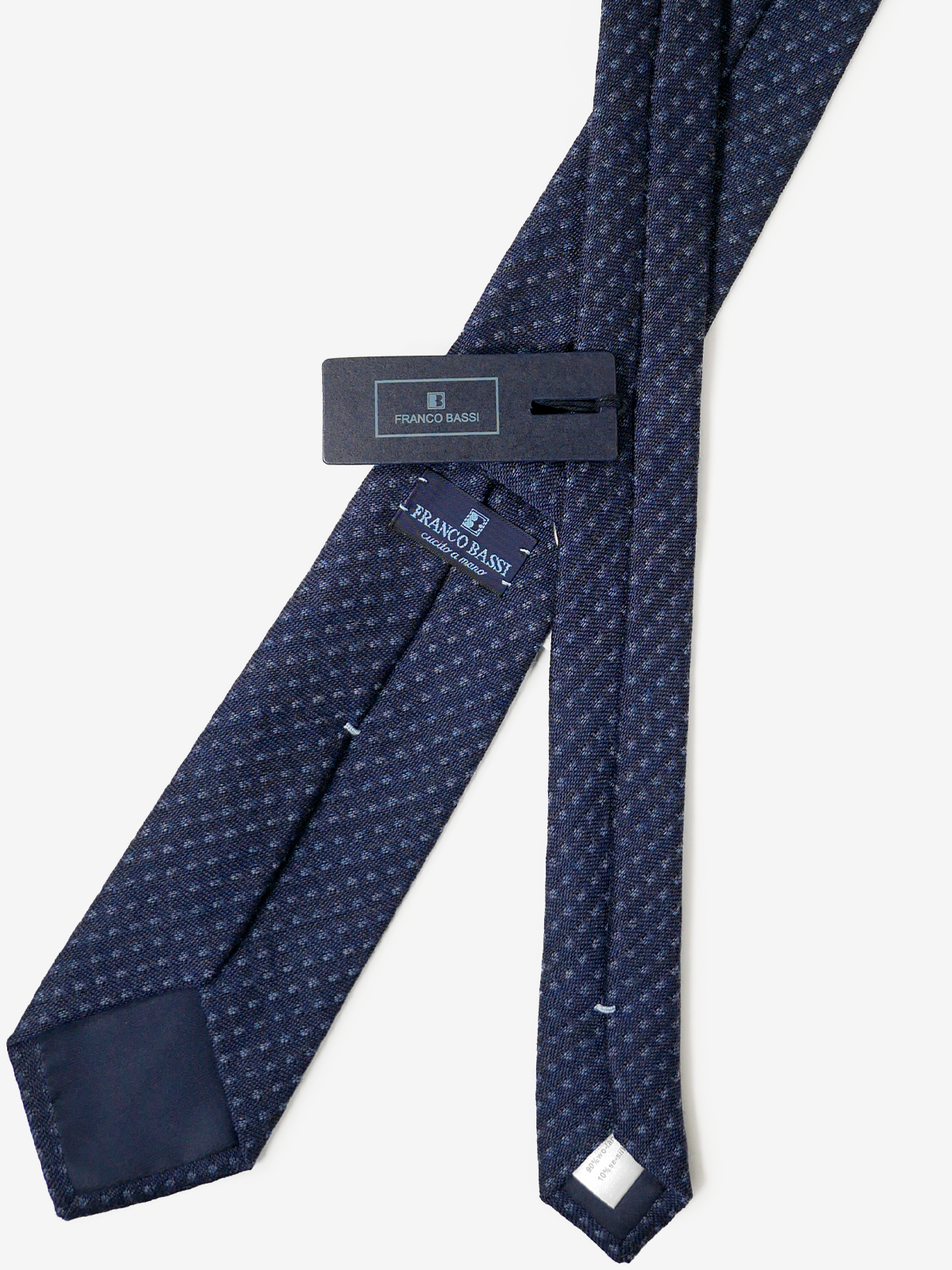 FRANCO BASSI｜Dot Wool Tie｜ブルー