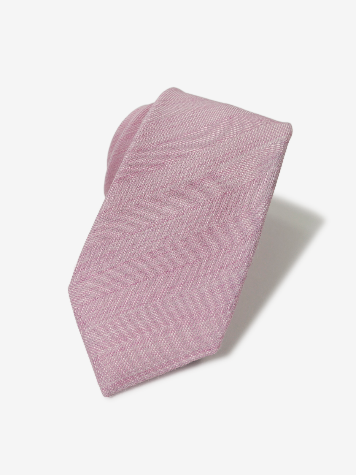 Herringbone Wool Tie｜ピンク