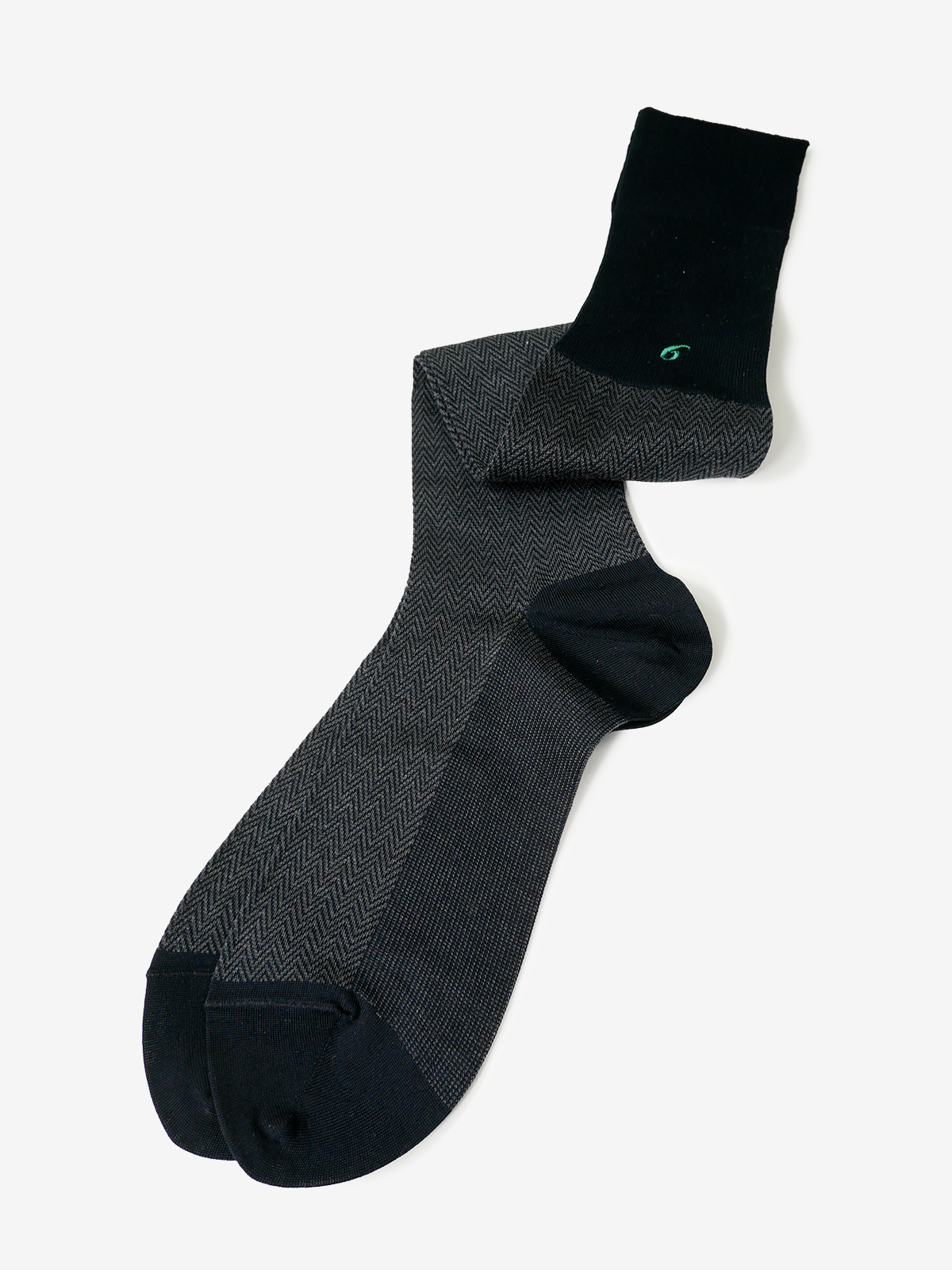 Herringbone Hose Socks No.6｜ブラック
