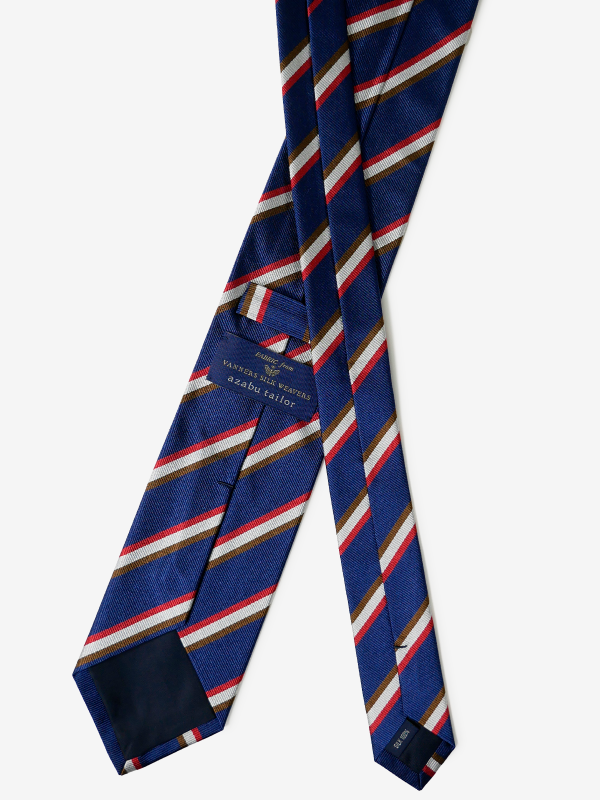 VANNERS｜Regimental Striped Necktie｜ネイビー