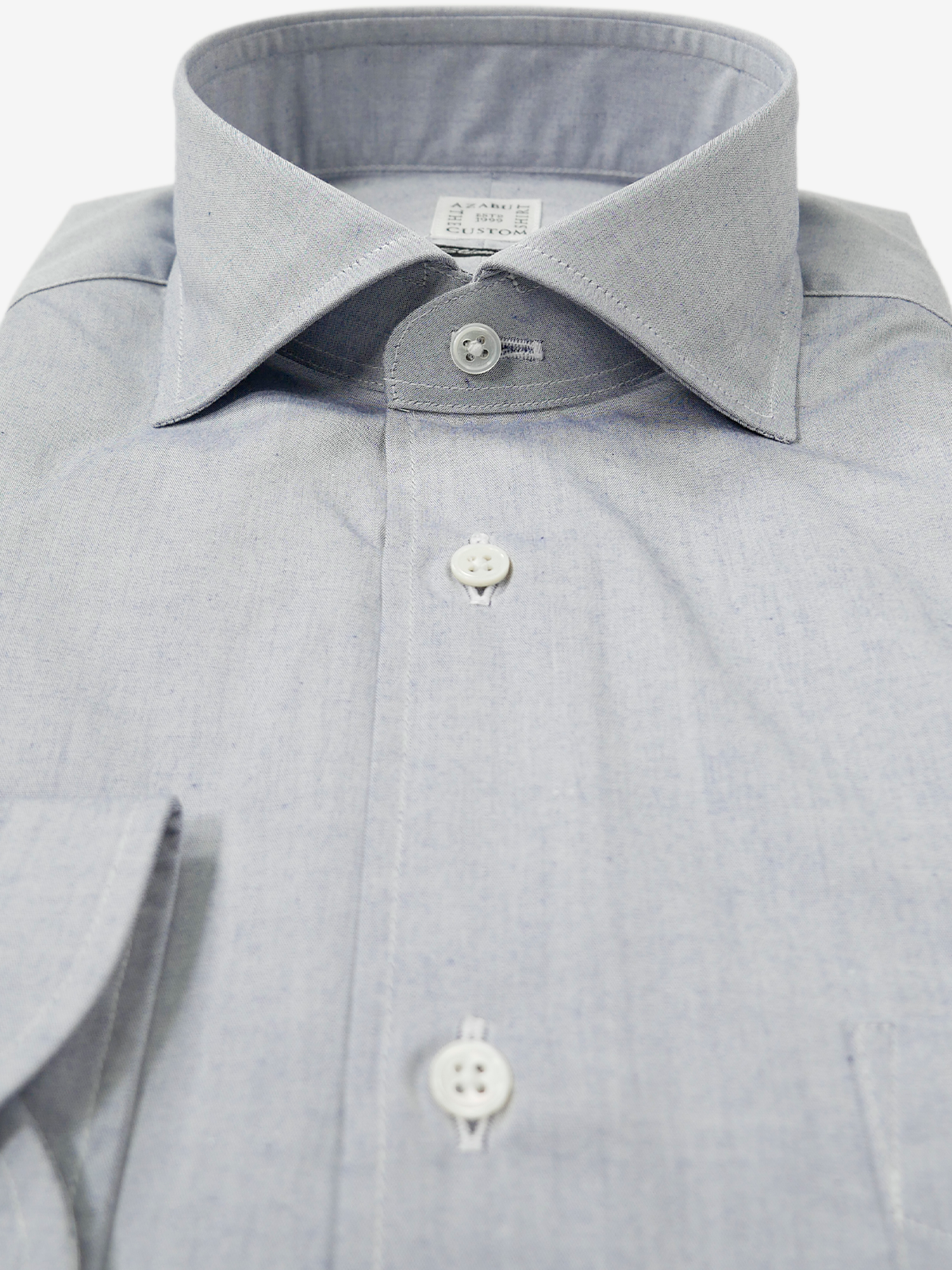 Chambray Slim Fit Shirt｜グレー