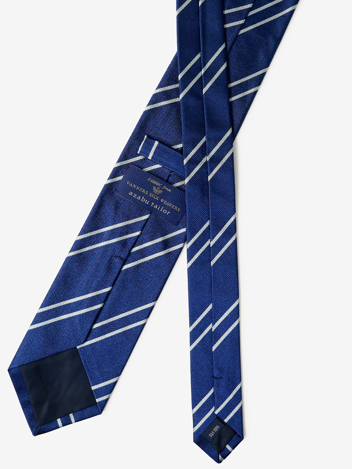 VANNERS｜Regimental Striped Necktie｜ブルー