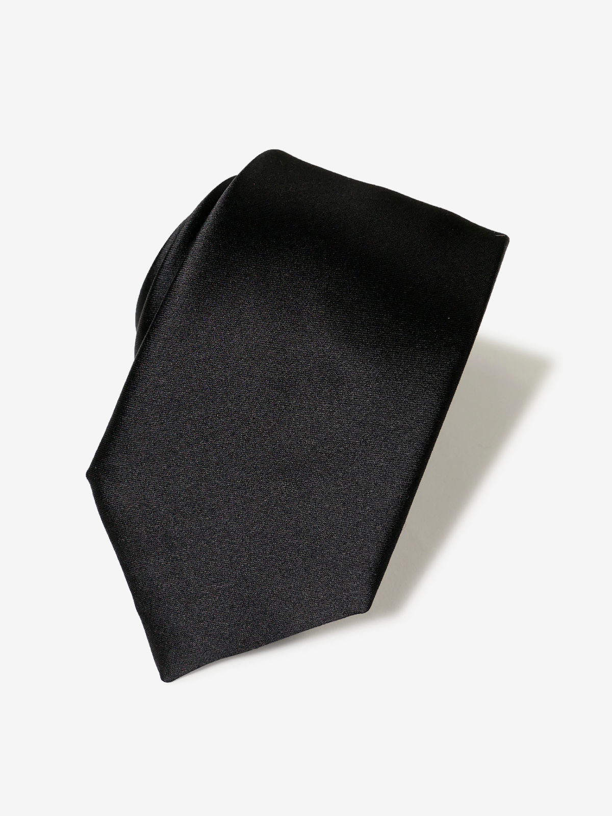 Satin Solid Necktie｜ブラック
