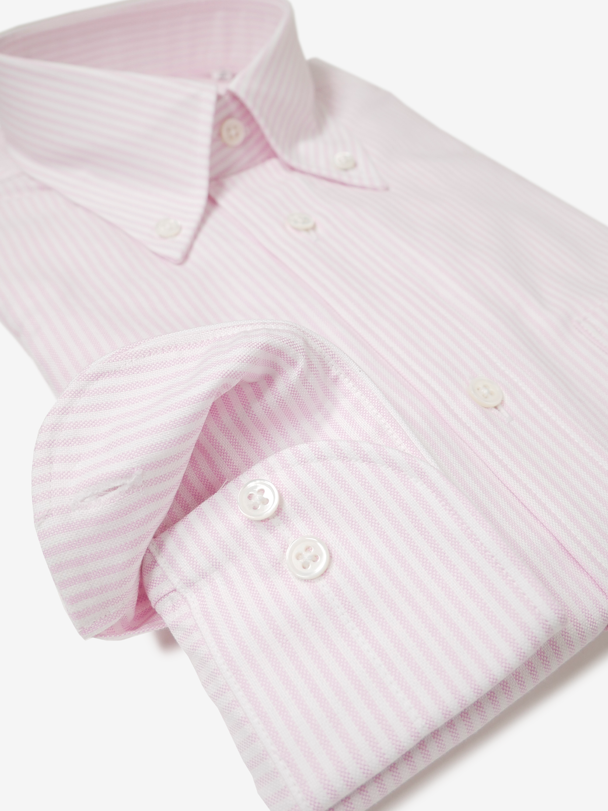 Oxford Striped Slim Fit Shirt｜ピンク
