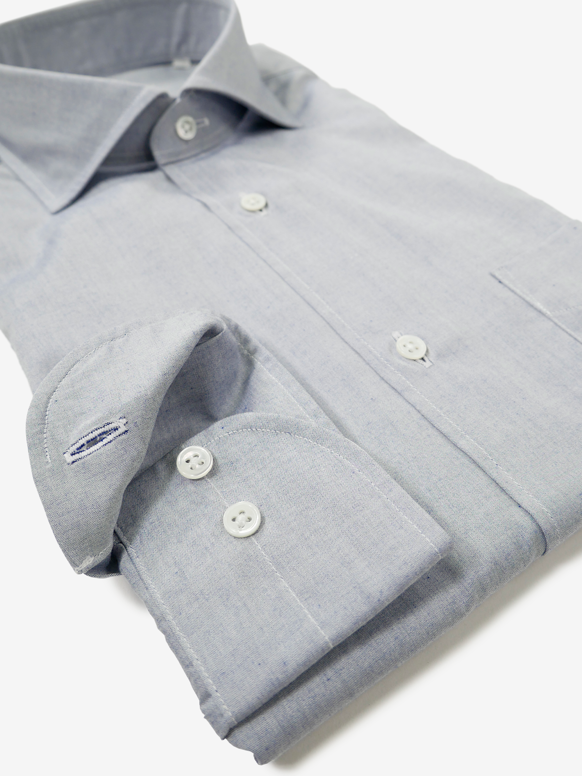 Chambray Slim Fit Shirt｜グレー
