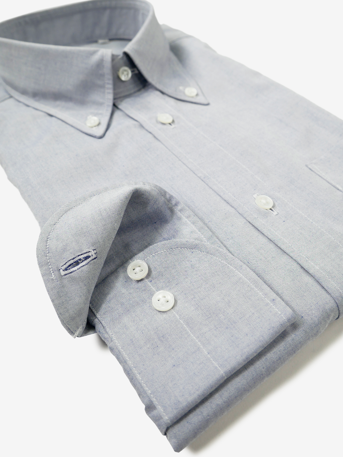 Chambray Slim Fit Shirt｜グレー